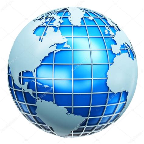Blue Metallic Earth Globe Stock Photo By ©scanrail 68636529