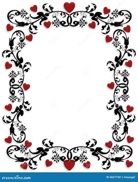 Valentines Day Border Frame Stock Illustration Illustration Of