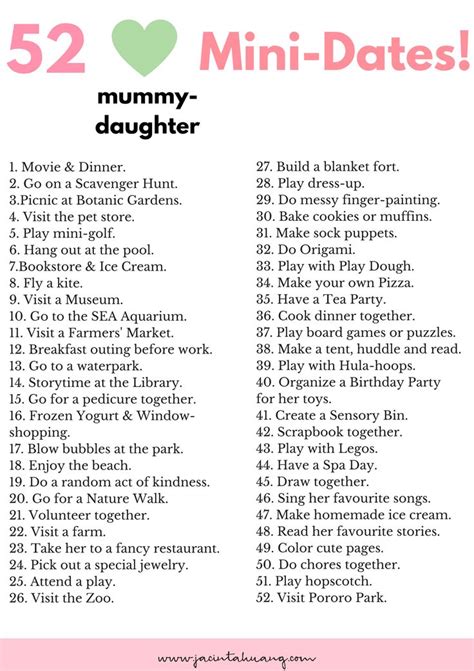 52 mummy daughter date ideas mom daughter dates mother daughter activities mommy daughter dates