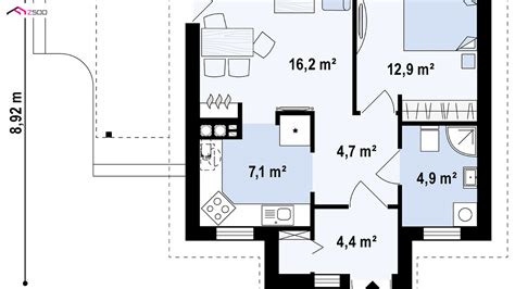Free 50 Square Meter Small House Design And Lay Out Floor Plan