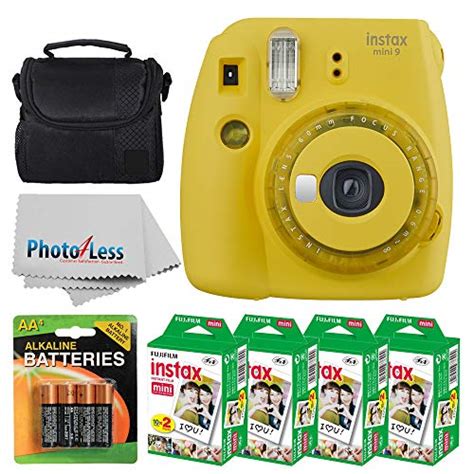 Fujifilm Instax Mini 9 Instant Film Camera Yellow With Clear Accents