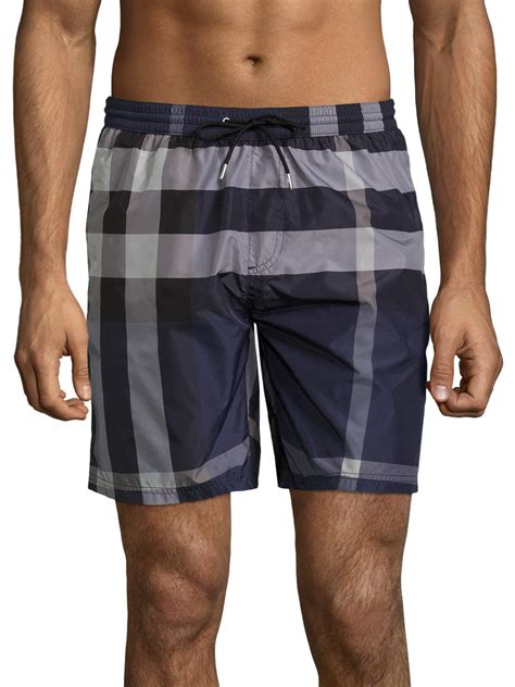 Lyst Burberry Gowers Plaid Shorts In Blue For Men