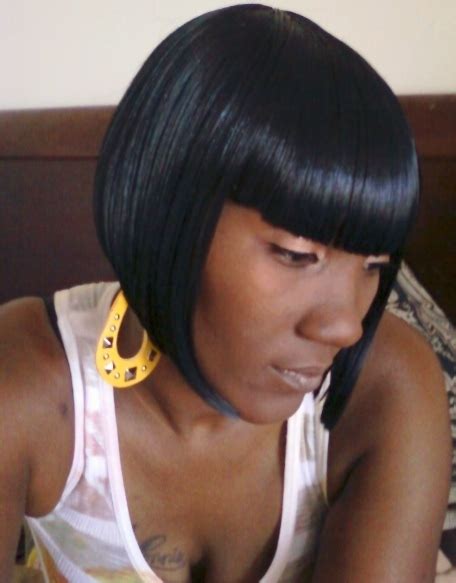 The length of the bob can be slightly adjusted to suit your face shape. Shondra's quick weave hairstyles bob cut - thirstyroots ...