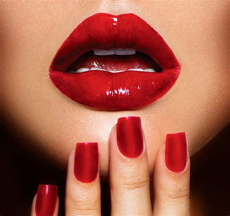 Pin By Shannon Christie On Nails Red Lips Manicure Red Manicure