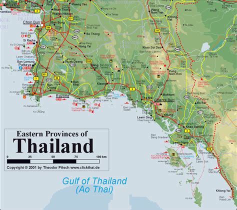 Karta Thailand Laos Kambodja Indokina Sydostasien Mekong