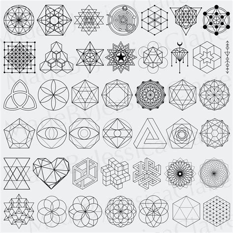 Geometric Svg Sacred Geometry Svg Tattoo Svg Etsy