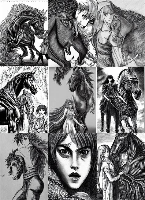 Emma Watson Meets The Horse From Berserk Manga Stable Diffusion