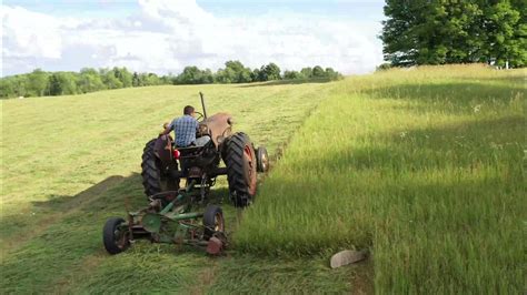 Wow Mowing 10 Acres Of Hay With A 1951 Oliver 77 Tractor And A Oliver