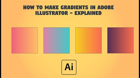 How To Make Gradients In Adobe Illustrator Cc Explained2018 Youtube