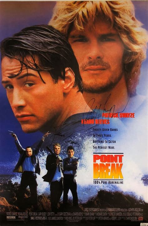 Point Break Keanu Reeves Signed Poster
