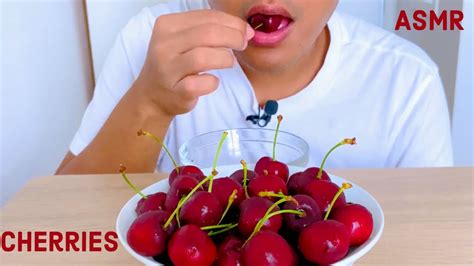 Sweet Cherries Asmr Mukbang Eating Show No Talking Crunchy Sound Youtube