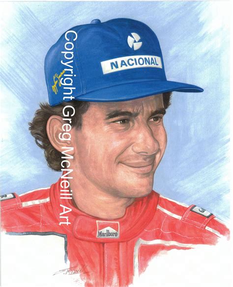 Greg Mcneill Art Original Painting Ayrton Senna Portrait