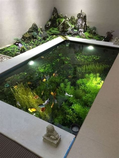 32 Stunning Indoor Pond Design And Decor Ideas Homepiez Indoor Water Garden Indoor Pond