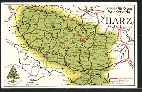 Sie können hier quer durch den harz navigieren, indem sie die navigation oben rechts benutzen. AK Schierke, Landkarte des Harz mit Strassen Nr. 5254408 - oldthing: Sonstige Ansichtskarten Motive