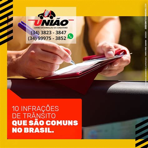 10 infrações de trânsitos que são comuns no brasil união cfc autoescola
