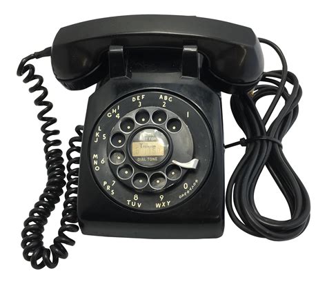 1956 Vintage Black Rotary Dial Desk Telephone Chairish