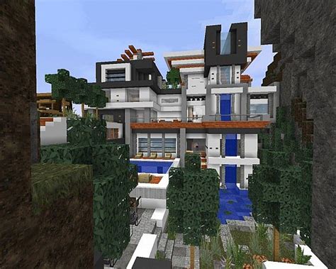 Crazy Modern Mansion Minecraft Map