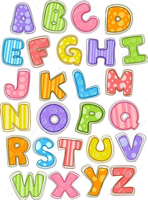 Alfabeto Colorido — Imagem De Stock Letras Do Alfabeto Para Impressão