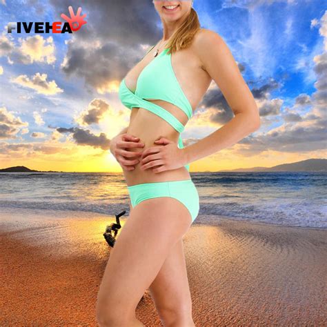 Buy Vacations Sexy Pure Color Bikini Design Big Chest Triangleandsmall Chest