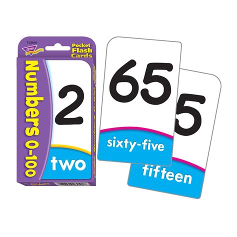 Numbers 0 100 Pocket Flash Cards Play School Room Cc