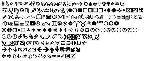 Wingdings At Fontage Sorting The Entire Universes True Type Fonts