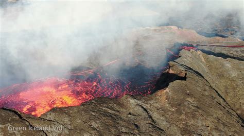 Iceland Volcano Last Night Drone Footage Youtube