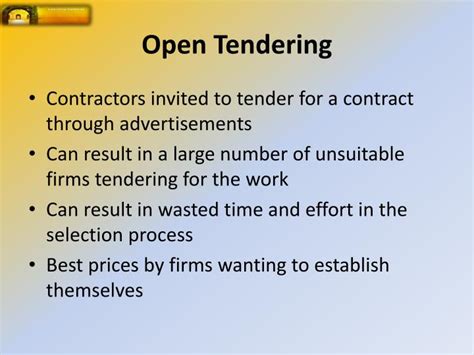 More and more malaysians adopting a 'wait and see' attitude as to who they'd vote for in ge15. PPT - Selecting A Contractor - Types Of Tendering ...