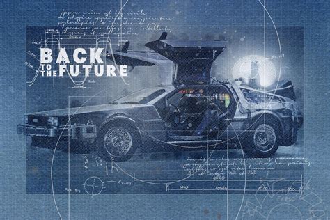 Delorean Time Machine Poster 1985 Back To The Future Movie Car Etsy