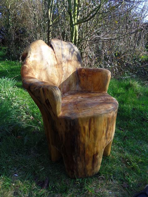 Furniture How To Make Tree Chair For Modern House Hand Carved