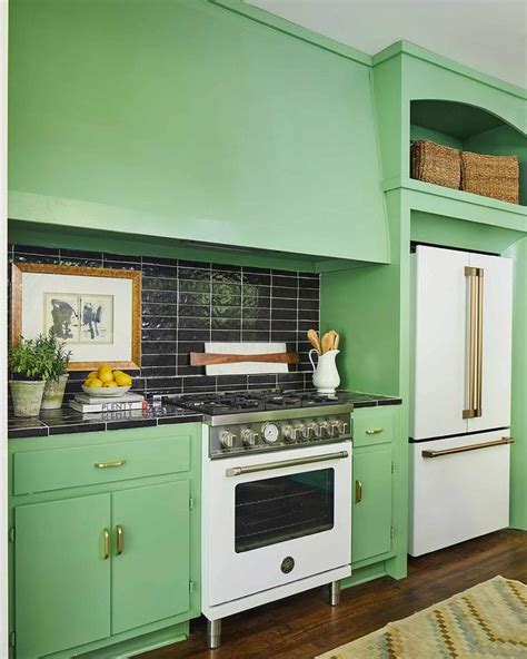 Vintage Green Kitchen Home Interior Design