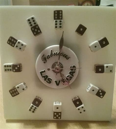 Vintage Las Vegas Dice Clock Works Brown And White Dice Tiny Dice 38