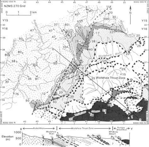 Simplified Geological Map Of Upper Waitahaia River Valley And Download Scientific Diagram