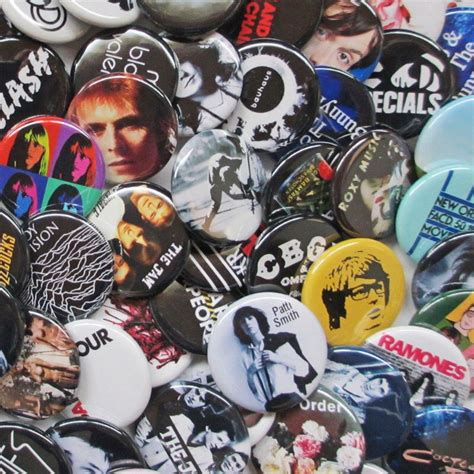 24 Indie Band Badges Mostly Uk 2 Dozen Colorful 125 Inch Indie Music Pinback Buttons Or Pins