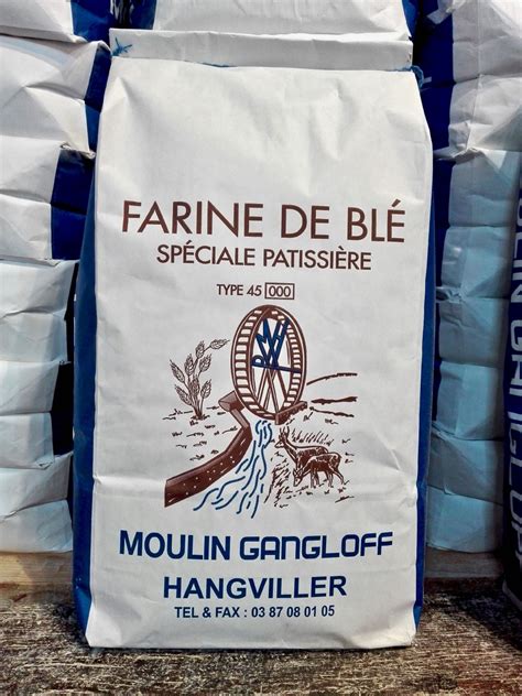 Farine de blé t45 5 kg Moulin Gangloff