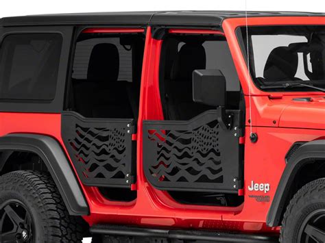 Jeep Wrangler Us Flag Tubular Doors With Mirrors 18 24 Jeep Wrangler