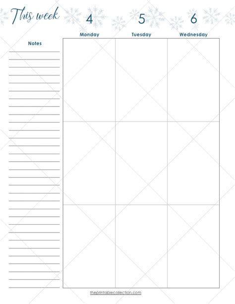 Free Printable Planner For January The Printable Collection