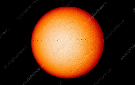 Transit Of Mercury Across The Sun Composite Image Stock Image C048