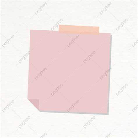 Pastel Pink Notepaper Journal Sticker Vector Off Text Note Png And