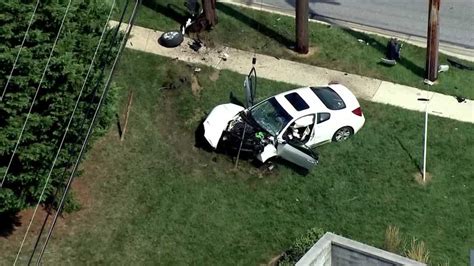 Driver Dies After Car Strikes Utility Pole In Towson
