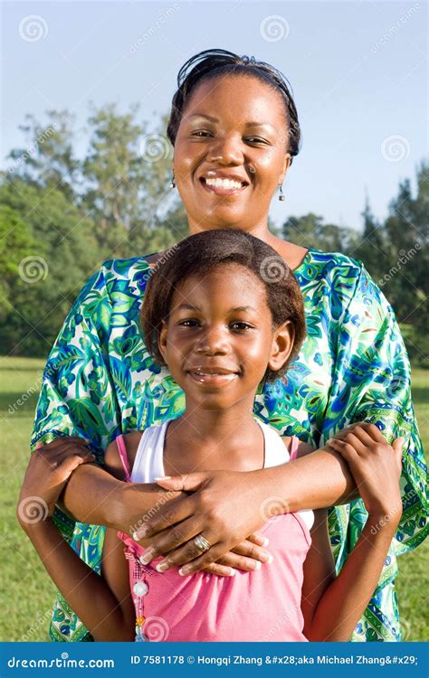 African Mother And Daughter Stock Photo Image Of Country Comforting