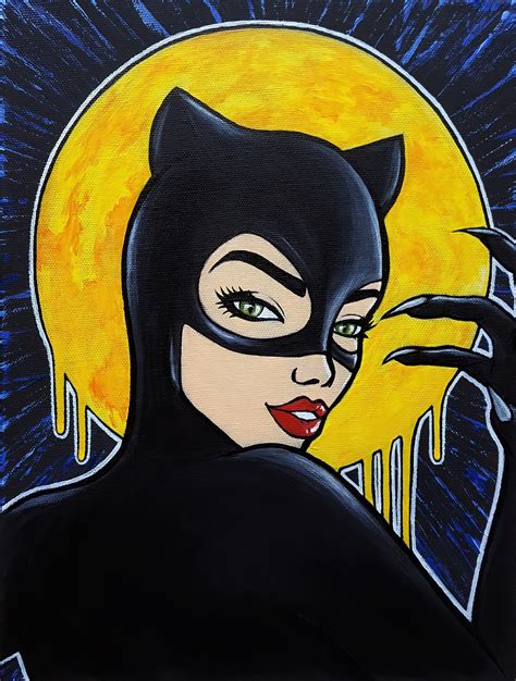 Catwoman Painting By Maretta Elsalieva Artmajeur
