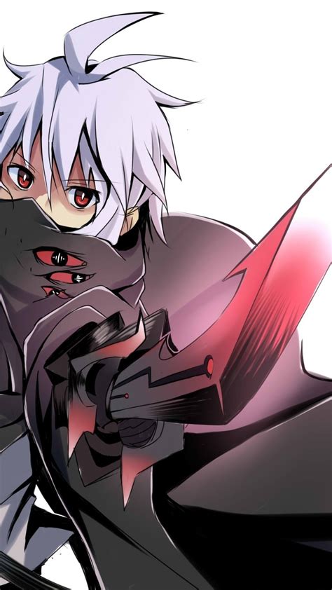 Download 1080x1920 Anime Boy Demon Weapon White Hair