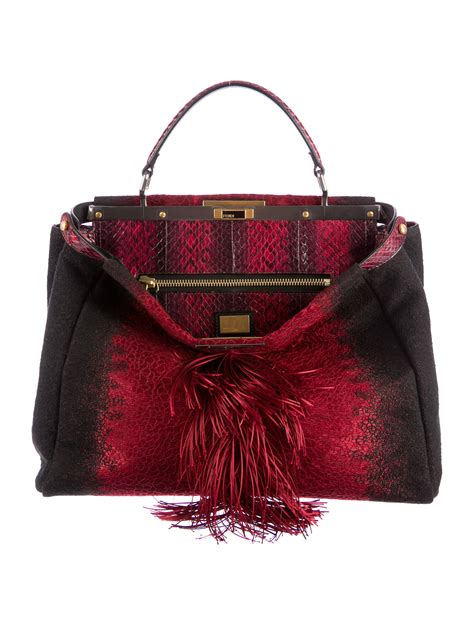 Fendi Large Peekaboo Bag Handbags Fen35250 The Realreal