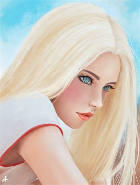 Фото Девушка блондинка с голубыми глазами By Haleyshinn