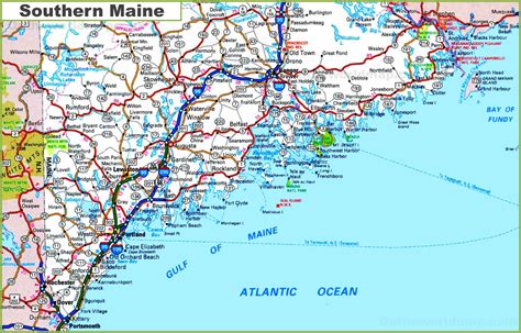 Map Of Maine Coast Cities Map