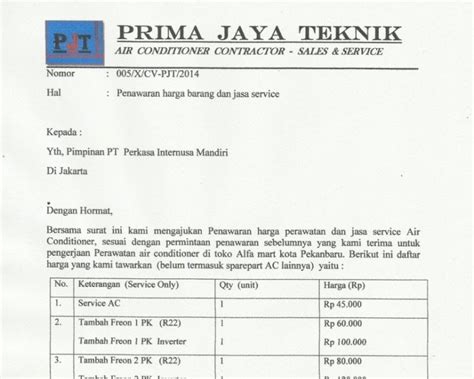 Check spelling or type a new query. Contoh Surat Penawaran Jasa Service - Pdf Journal