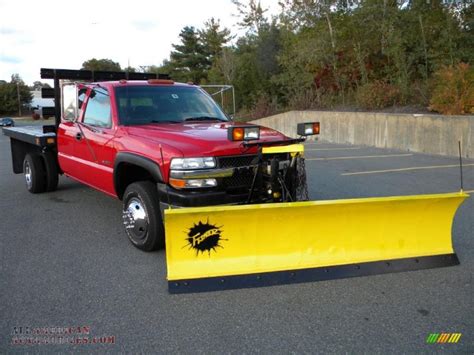 2001 Chevrolet Silverado 3500 Extended Cab 4x4 Chassis Plow Truck In