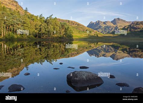 Blea Tarn And The Langdale Pikes Cumbria English Lake District England
