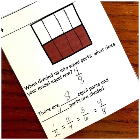 Equivalent Fractions Interactive Notebook Free Printable