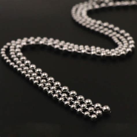 15mm 10mm Bead 304 Stainless Steel Ball Necklace Chain Silver Sold By